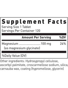 Glicinato de Magnesio Douglas Laboratories - 120 Tabletas - Salud Corazón y Huesos 2