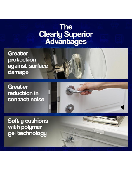 Protectores de Pared Rectangulares SAK - Paquete de 4 Unidades