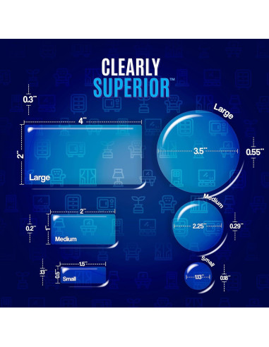 Protectores de Pared Rectangulares SAK - Paquete de 4 Unidades