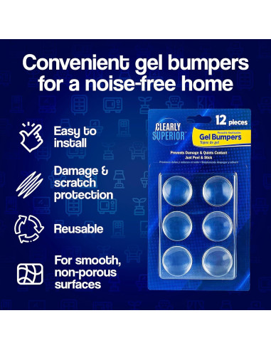 Protectores de Pared Rectangulares SAK - Paquete de 4 Unidades