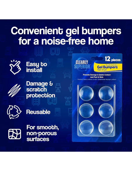 Protectores de Pared Rectangulares SAK - Paquete de 4 Unidades