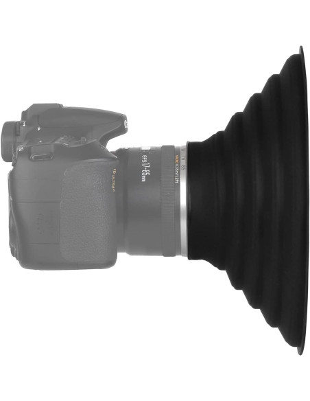 Funda de lente Easy Hood 50mm para cámaras Nikon Canon Sony