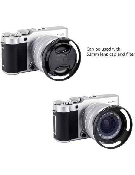 Tapa de lente de 52 mm para Fujifilm Fujinon XC 15-45 mm