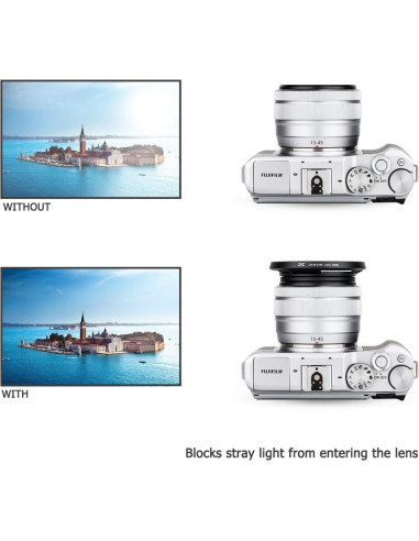 Tapa de lente de 52 mm para Fujifilm Fujinon XC 15-45 mm