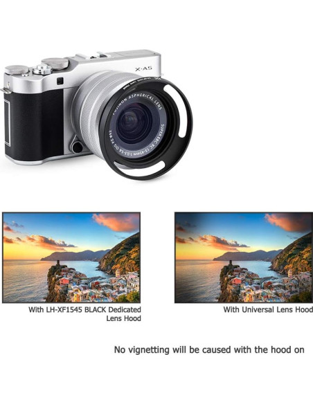 Tapa de lente de 52 mm para Fujifilm Fujinon XC 15-45 mm