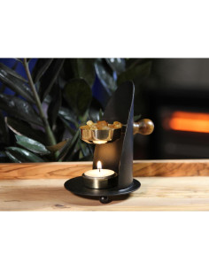 Quemador de Incienso de Resina Negro y Dorado - LA TIENDA DE REGALOS DE JERUSALÉN 2