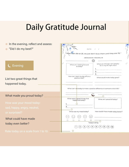 Diario de Gratitud Carta Lusso Beige - 80 Hojas de Reflexión Diario de Gratitud Carta Lusso Beige - 80 Hojas de Reflexión