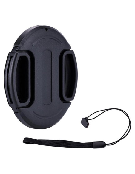 Tapa de lente JJC 49mm con cierre central para cámaras DSLR