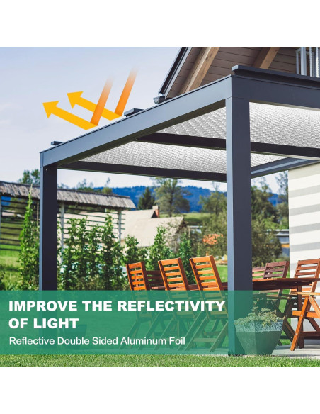 Hoja de Aislamiento Reflectante FONUNO 60cm x 3.05m Doble Cara Hoja de Aislamiento Reflectante FONUNO 60cm x 3.05m Doble Cara