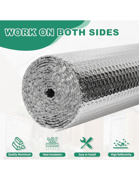 Hoja de Aislamiento Reflectante FONUNO 60cm x 3.05m Doble Cara Hoja de Aislamiento Reflectante FONUNO 60cm x 3.05m Doble Cara
