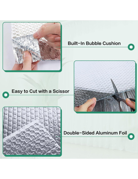 Hoja de Aislamiento Reflectante FONUNO 60cm x 3.05m Doble Cara Hoja de Aislamiento Reflectante FONUNO 60cm x 3.05m Doble Cara