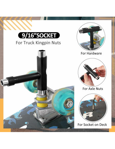 Kit de Herramientas para Patineta Threlaco 3 Piezas Multifuncional