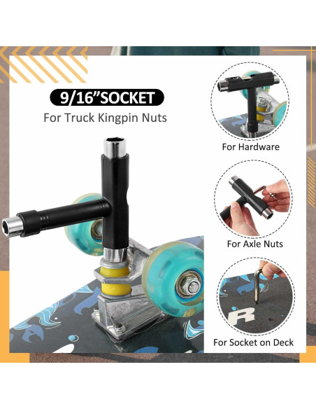 Kit de Herramientas para Patineta Threlaco 3 Piezas Multifuncional