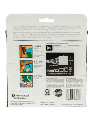 Espuma Expandible Duck 1.27 cm x 6.1 m para Puertas y Ventanas
