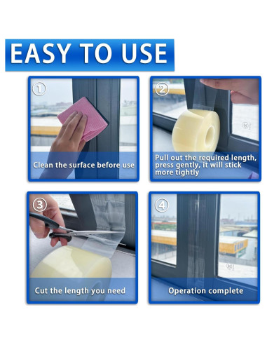 Cinta de Sellado de Ventanas Wensskku 5 cm x 50 m Impermeable