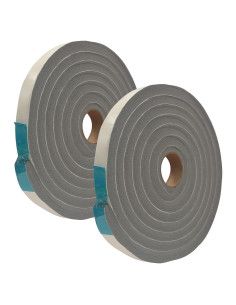 Cinta de Espuma de Vinilo Frost King V734H - 1.9 cm x 1.3 cm x 3.05 m - Gris - Paquete de 2