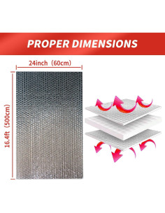 Aislante Reflectante Aiglille 61 cm x 5 m Doble Burbuja 2