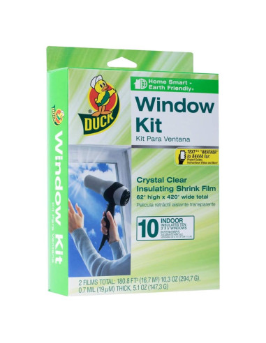 Kit Aislante Ventanas Duck Brand 62x420 Pulgadas - 10 Ventanas