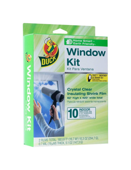 Kit Aislante Ventanas Duck Brand 62x420 Pulgadas - 10 Ventanas