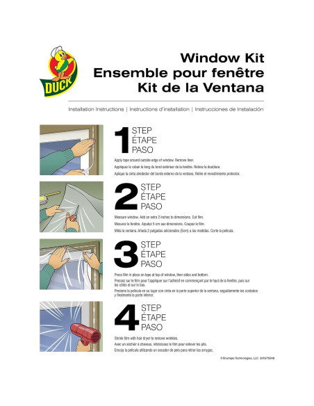 Kit Aislante Ventanas Duck Brand 62x420 Pulgadas - 10 Ventanas