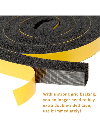 Cinta de Espuma Aislante YoleShy 2.54cm x 3.96m Autoadhesiva