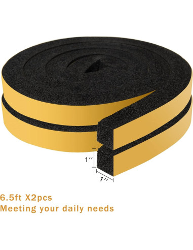 Cinta de Espuma Aislante YoleShy 2.54cm x 3.96m Autoadhesiva