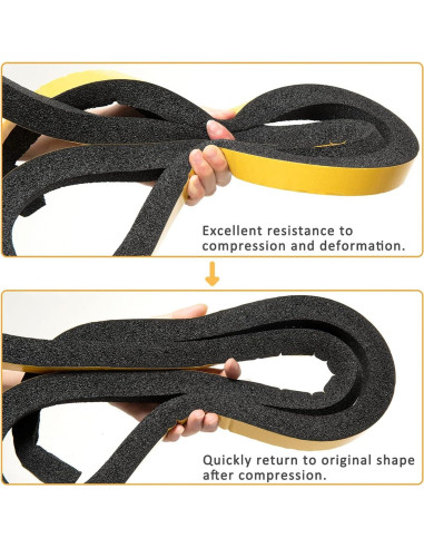 Cinta de Espuma Aislante YoleShy 2.54cm x 3.96m Autoadhesiva