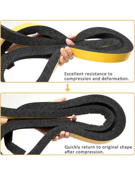 Cinta de Espuma Aislante YoleShy 2.54cm x 3.96m Autoadhesiva