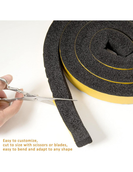 Cinta de Espuma Aislante YoleShy 2.54cm x 3.96m Autoadhesiva