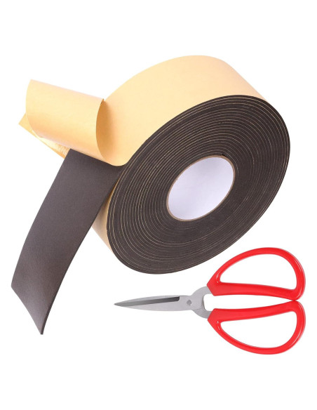 Cinta de Aislamiento de Espuma Glarks 75mm x 3mm x 10m con Tijeras