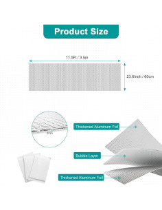 Rollo Aislamiento Reflectante Aluminio 60cm x 3.5m Storystore 2