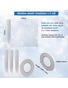 Kit Aislamiento Ventanas Frienda 4 Rollos 1.57 x 5.33 m 2
