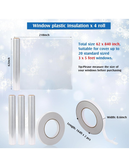 Kit Aislamiento Ventanas Frienda 4 Rollos 1.57 x 5.33 m