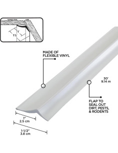 Sello Superior y Lados de Puerta de Garaje M-D 9.14m Vinilo Blanco 2
