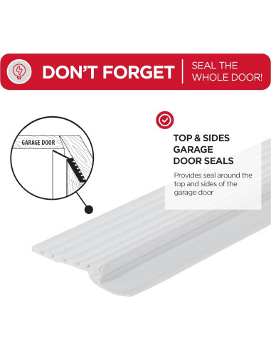 Sello Superior y Lados de Puerta de Garaje M-D 9.14m Vinilo Blanco