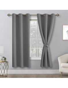 Cortinas Blackout Hiasan 2 Paneles 106.68 x 160.02 cm Gris Claro 2