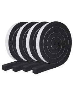 MAGZO Burlete de Espuma Aislante 1" x 1" x 8m - 4 Rollos