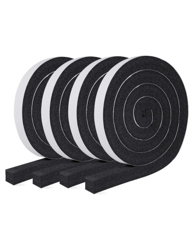 MAGZO Burlete de Espuma Aislante 1" x 1" x 8m - 4 Rollos