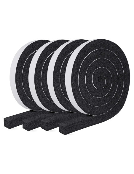 MAGZO Burlete de Espuma Aislante 1" x 1" x 8m - 4 Rollos