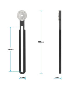Riel NATO CAMVATE 20 cm con Roseta M6 para Montaje 2
