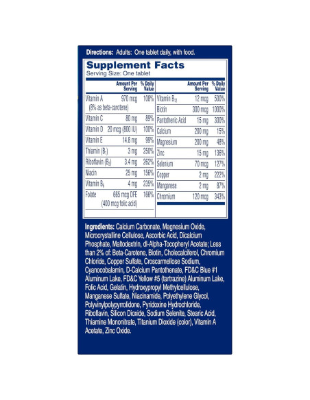 Multivitamina One A Day Hombres Pro Edge 50 Tabletas Multivitamina One A Day Hombres Pro Edge 50 Tabletas