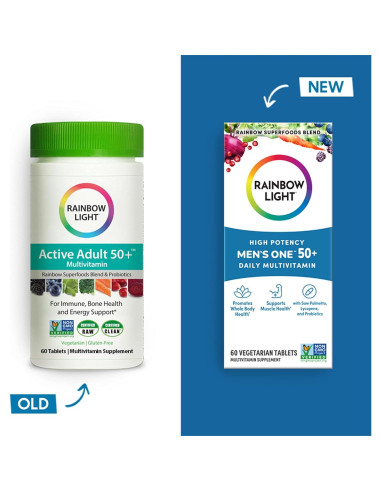 Multivitamina Arcoíris Rainbow Light 50+ Hombres 60 Tabletas
