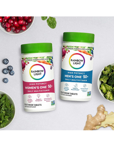Multivitamina Arcoíris Rainbow Light 50+ Hombres 60 Tabletas