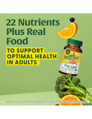 MegaFood Multivitamina Diaria 30 Tabletas - Soporte Inmunológico