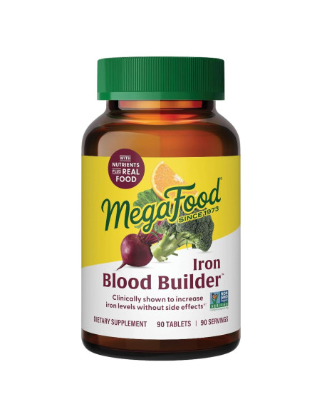Suplemento de Hierro MegaFood Blood Builder 90 Tabletas Veganas Suplemento de Hierro MegaFood Blood Builder 90 Tabletas Veganas