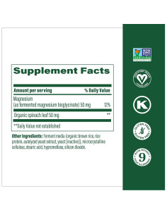 Suplemento de Magnesio MegaFood 90 Tabletas Veganas 2