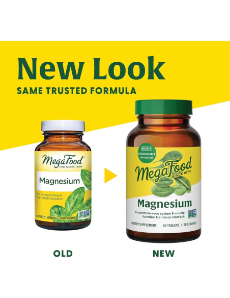 Suplemento de Magnesio MegaFood 90 Tabletas Veganas Suplemento de Magnesio MegaFood 90 Tabletas Veganas