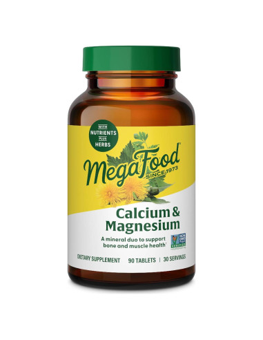 Suplemento de Calcio y Magnesio MegaFood 90 tabletas