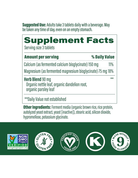 Suplemento de Calcio y Magnesio MegaFood 90 tabletas Suplemento de Calcio y Magnesio MegaFood 90 tabletas