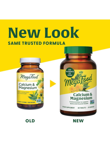 Suplemento de Calcio y Magnesio MegaFood 90 tabletas Suplemento de Calcio y Magnesio MegaFood 90 tabletas